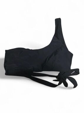 One-Shoulder Black Women's tie swimsuit top